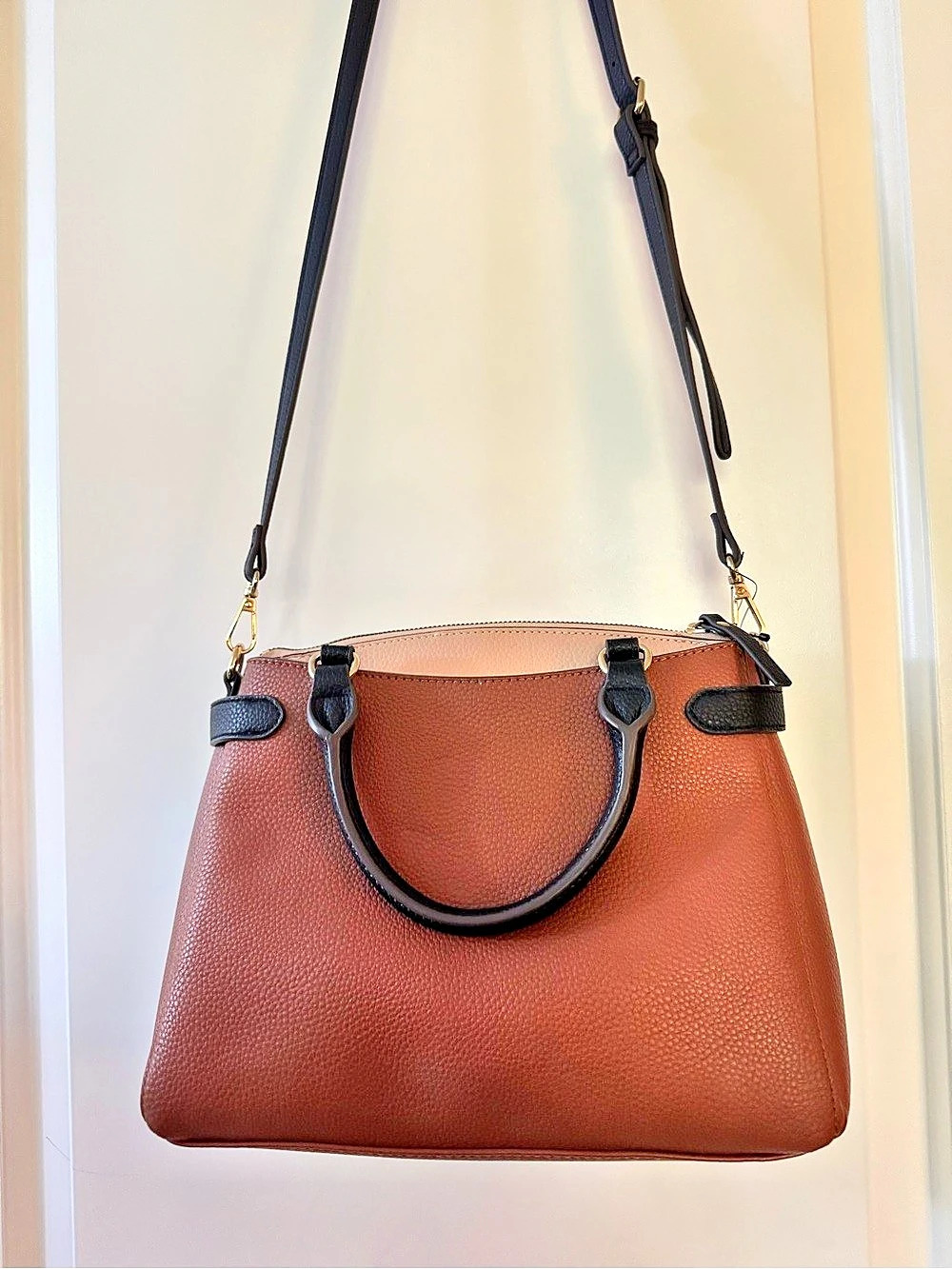 Nanette Lepore Brown Leather-Look Shoulder Bag NWT